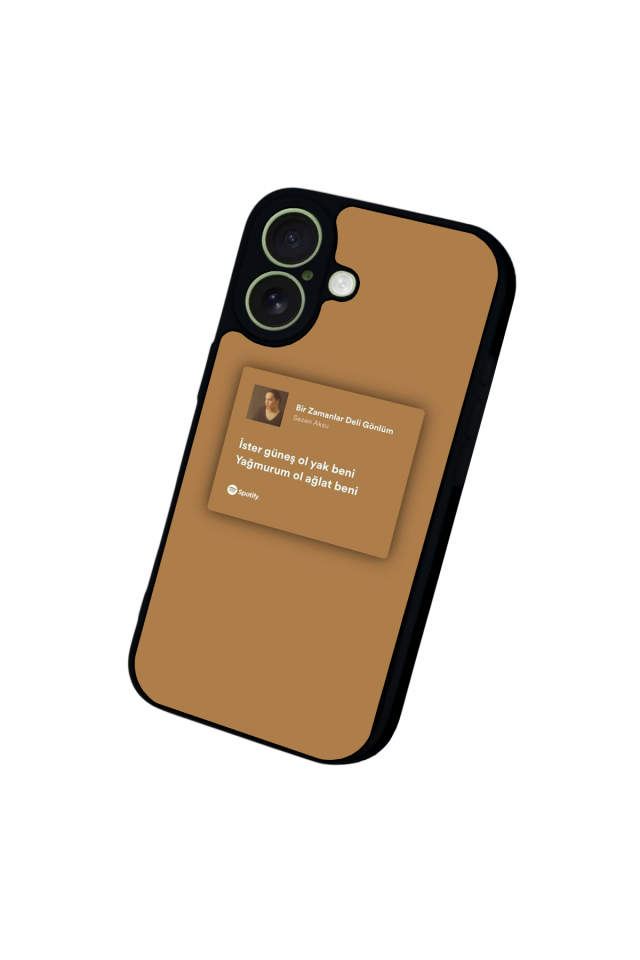 iPhone 17 Uyumlu Sarki Sozleri Tasarımlı Glossy Premium Kılıf