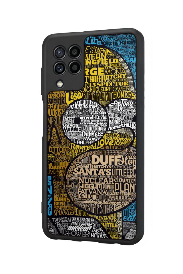 Samsung Galaxy M22 Uyumlu The Simpsons Tasarımlı Glossy Premium Kılıf