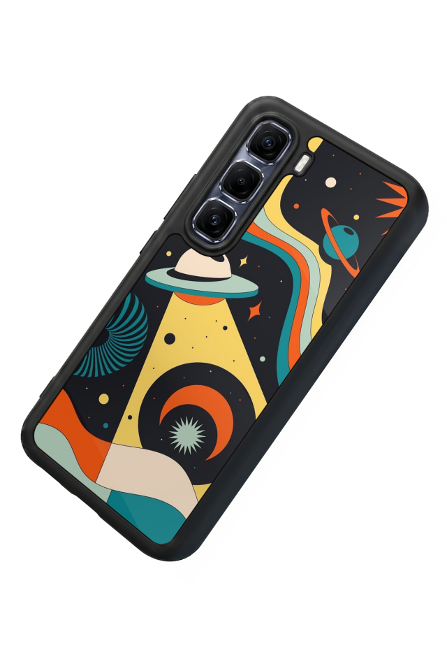 Infinix Hot 60 Pro Plus Uyumlu Uzay Tasarımlı Glossy Premium Kılıf