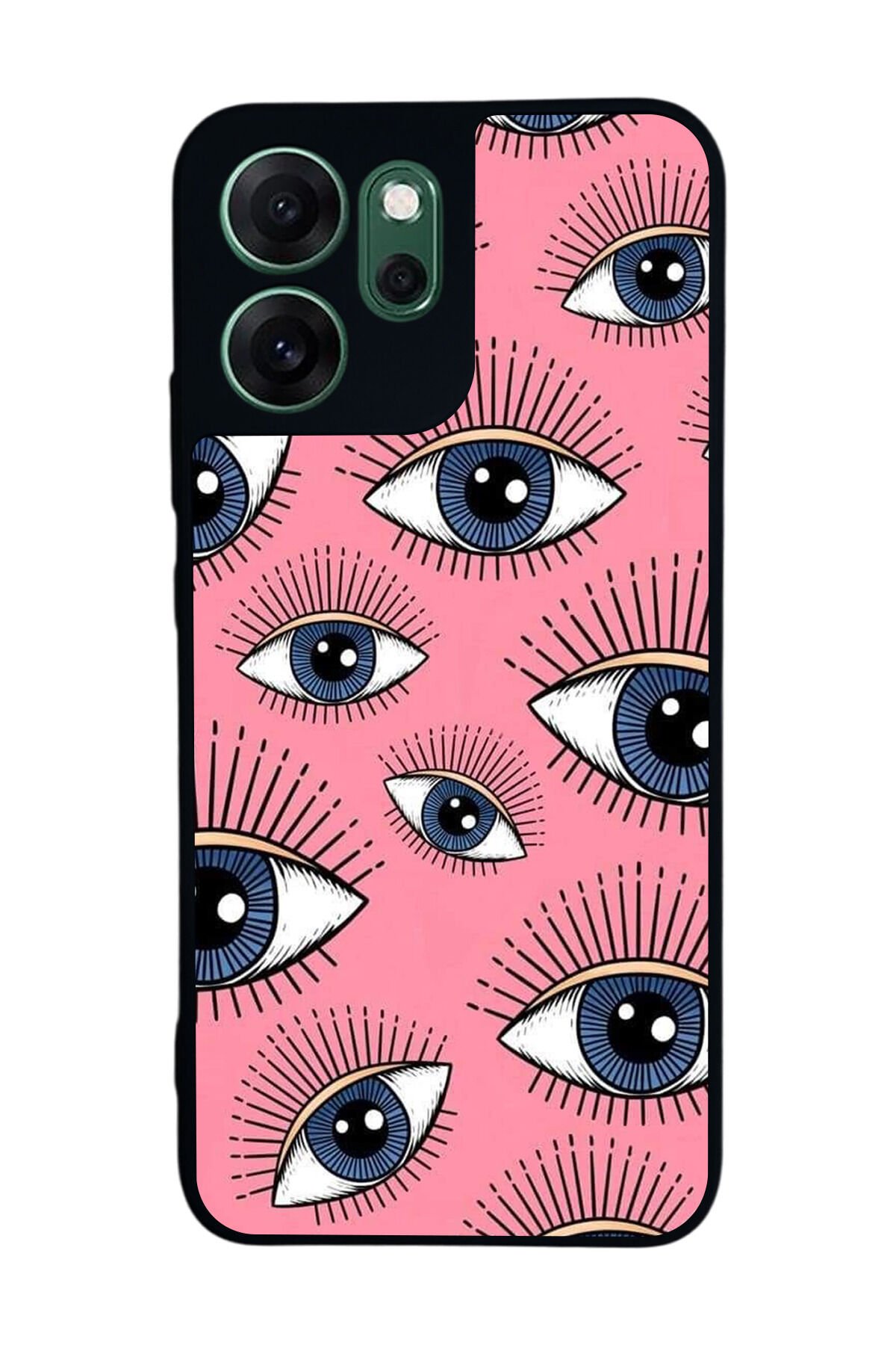 Oppo Reno 14F Uyumlu Göz Tasarımlı Glossy Premium Kılıf