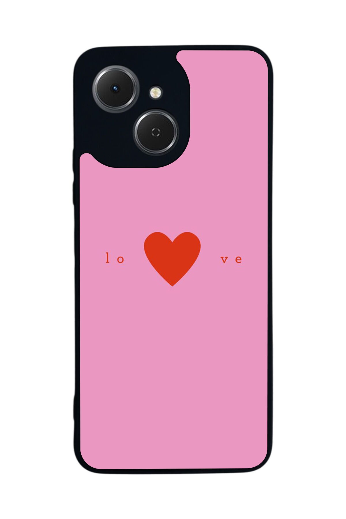 Tecno Spark 40C Uyumlu Kalp Love Tasarımlı Glossy Premium Kılıf