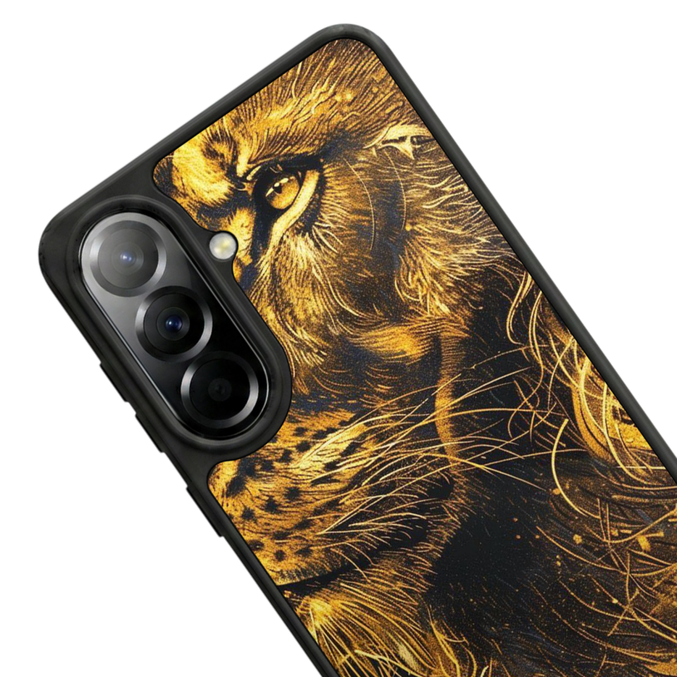 Samsung Galaxy A57 Uyumlu Aslan Tasarımlı Glossy Premium Kılıf