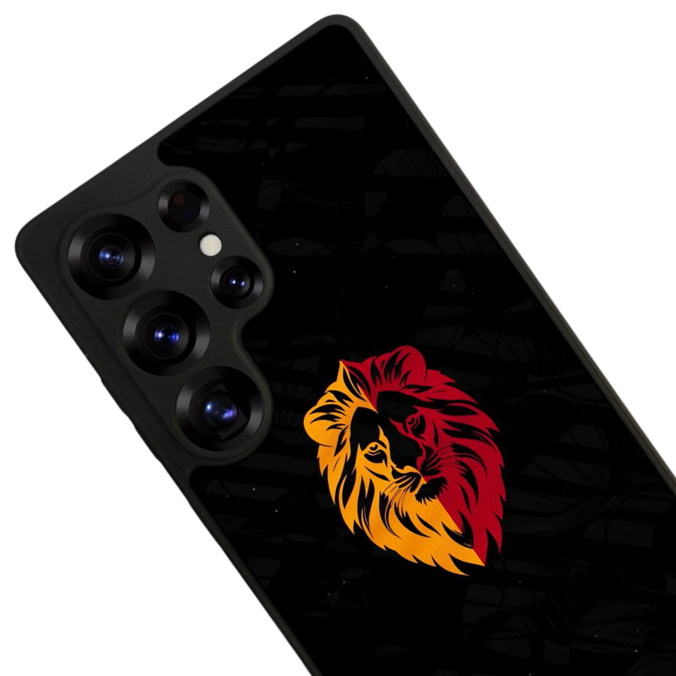 Samsung Galaxy S25 Ultra Uyumlu Aslan Tasarımlı Glossy Premium Kılıf