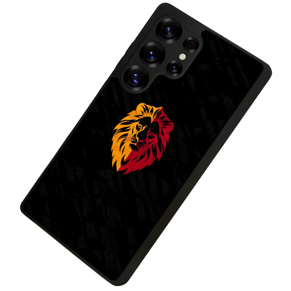 Samsung Galaxy S25 Ultra Uyumlu Aslan Tasarımlı Glossy Premium Kılıf