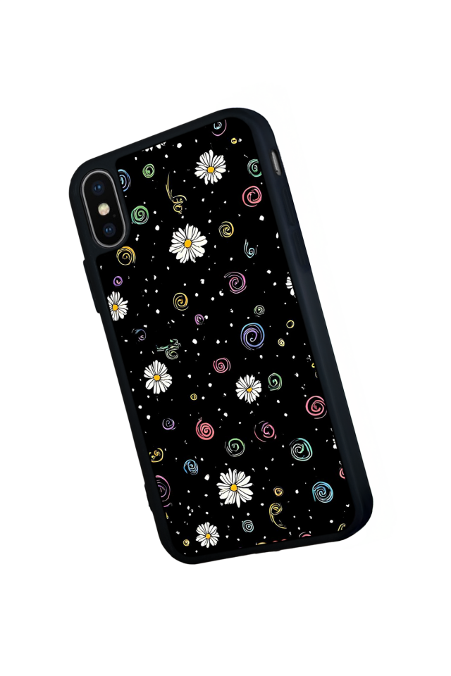 iPhone X/ XS Uyumlu Floral Tasarımlı Glossy Premium Kılıf