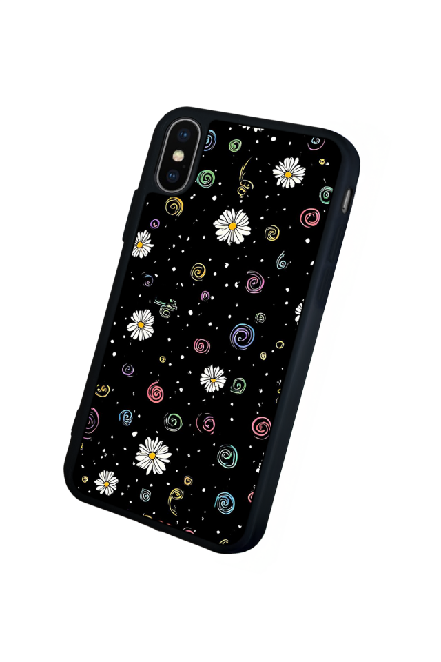 iPhone X/ XS Uyumlu Floral Tasarımlı Glossy Premium Kılıf