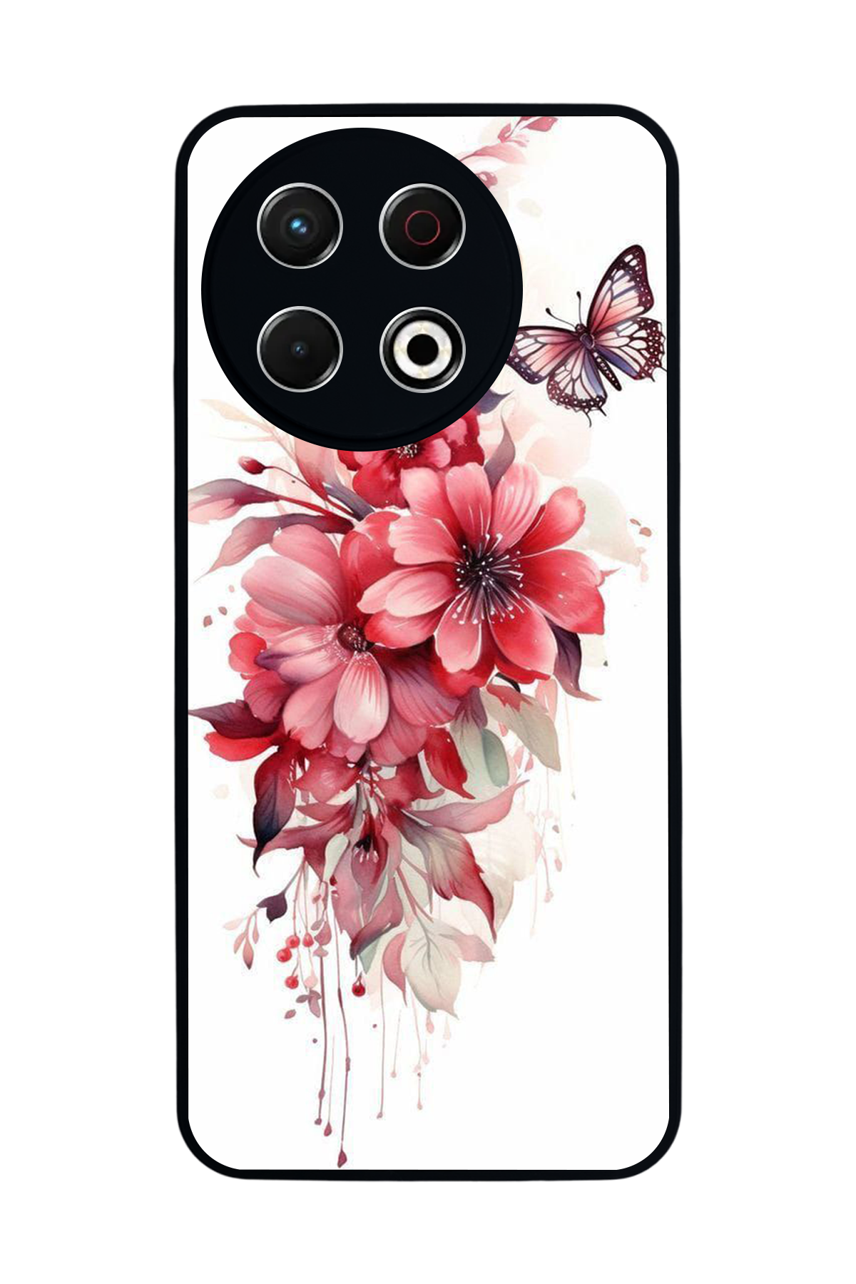Tecno Spark 30 Pro Uyumlu Floral Tasarımlı Glossy Premium Kılıf