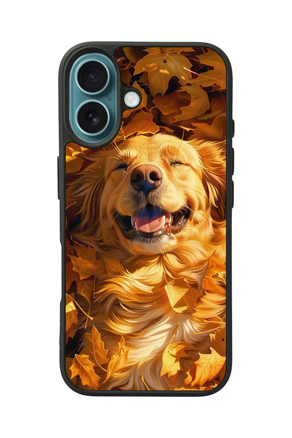 iPhone 16 Plus Uyumlu Golden Kopek Tasarımlı Glossy Premium Kılıf