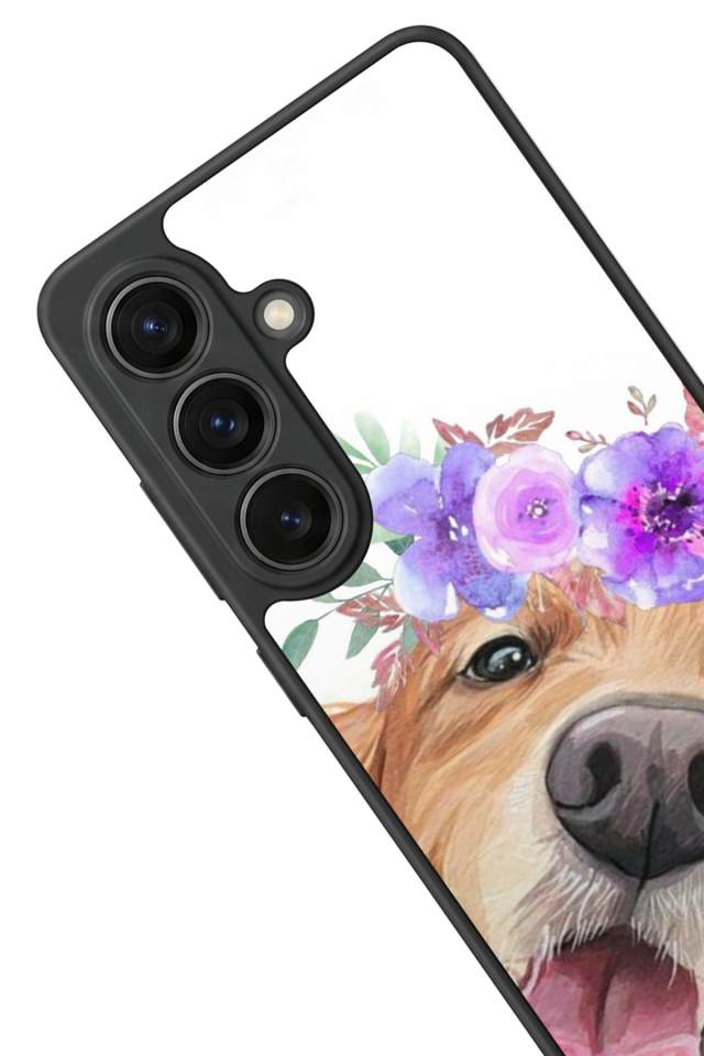 Samsung Galaxy S26 Uyumlu Golden Kopek Tasarımlı Glossy Premium Kılıf