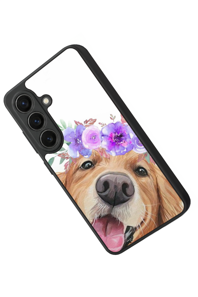 Samsung Galaxy S26 Uyumlu Golden Kopek Tasarımlı Glossy Premium Kılıf