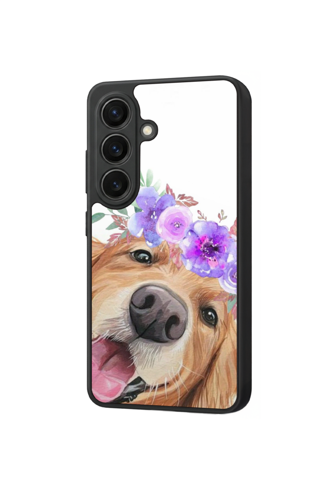 Samsung Galaxy S26 Uyumlu Golden Kopek Tasarımlı Glossy Premium Kılıf