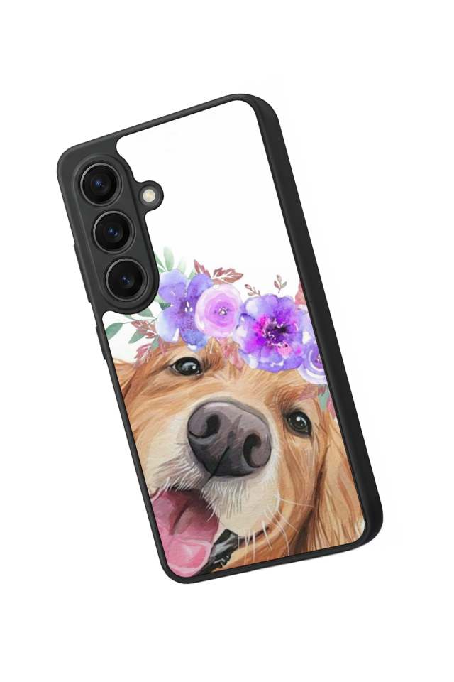 Samsung Galaxy S26 Uyumlu Golden Kopek Tasarımlı Glossy Premium Kılıf