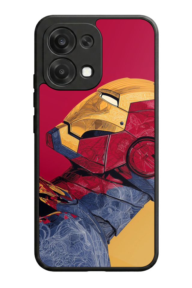 Oppo A6 Pro Uyumlu  Iron Man ( Demir Adam ) Tasarımlı Glossy Premium Kılıf