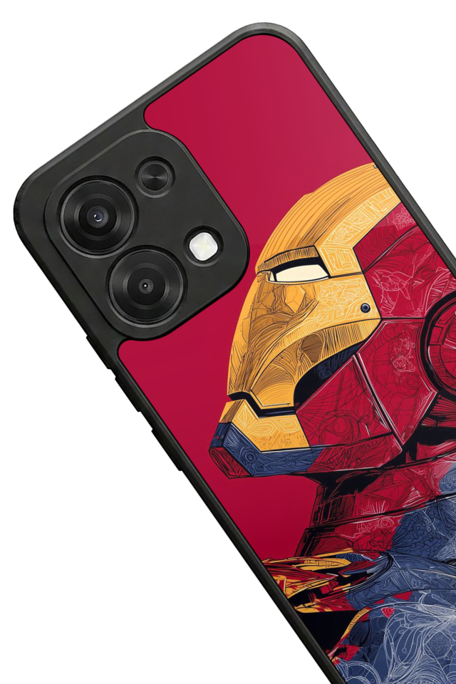 Oppo A6 Pro Uyumlu  Iron Man ( Demir Adam ) Tasarımlı Glossy Premium Kılıf