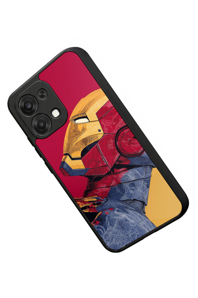 Oppo A6 Pro Uyumlu  Iron Man ( Demir Adam ) Tasarımlı Glossy Premium Kılıf