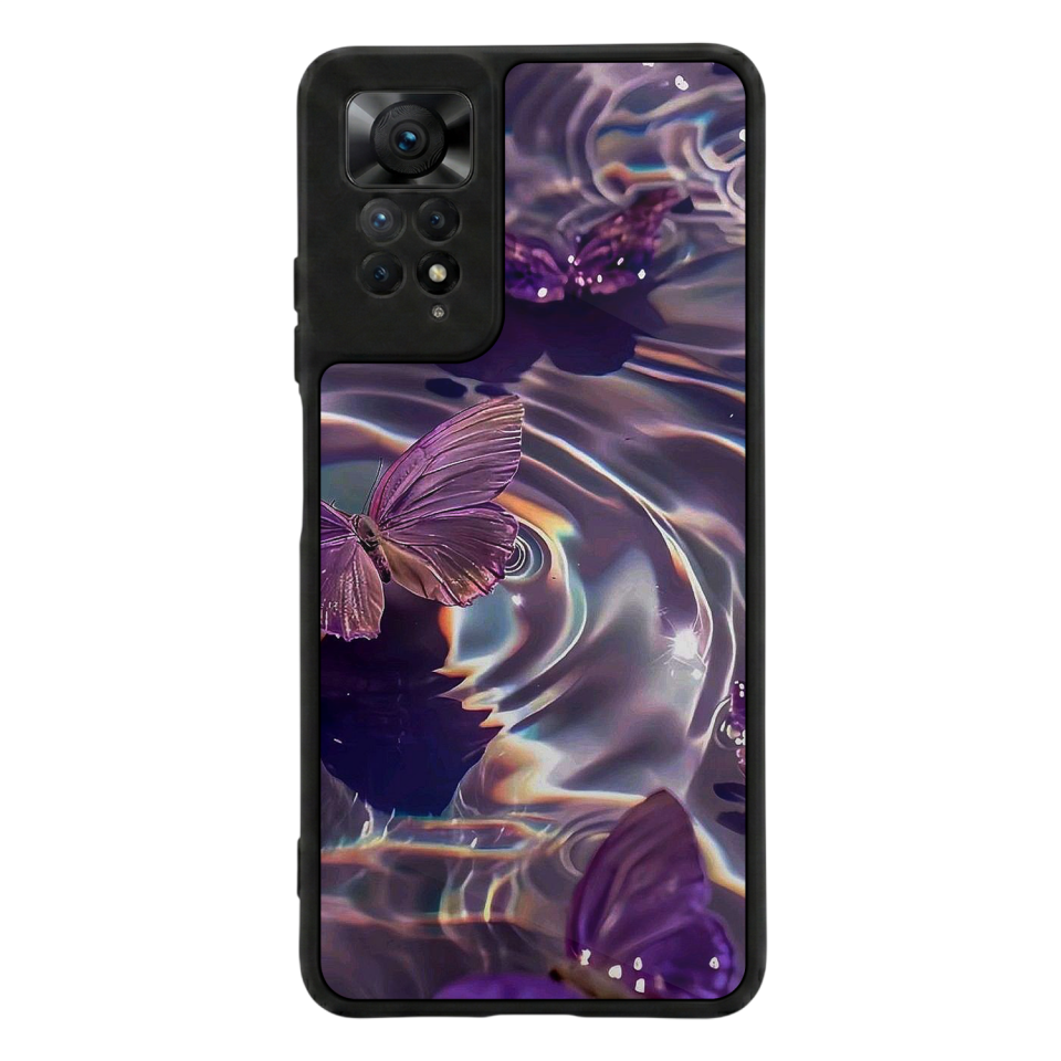 Xiaomi Redmi Note 11 Pro Uyumlu Kelebek Tasarımlı Glossy Premium Kılıf