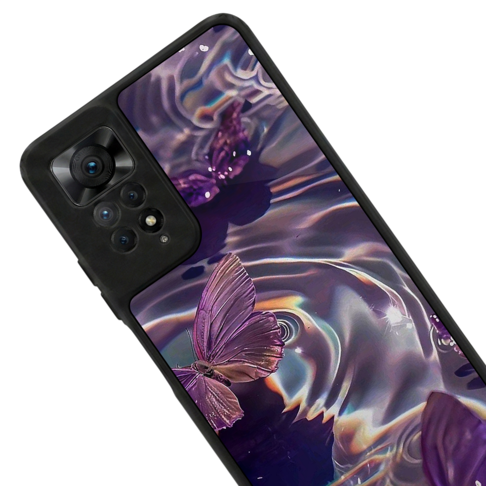 Xiaomi Redmi Note 11 Pro Uyumlu Kelebek Tasarımlı Glossy Premium Kılıf