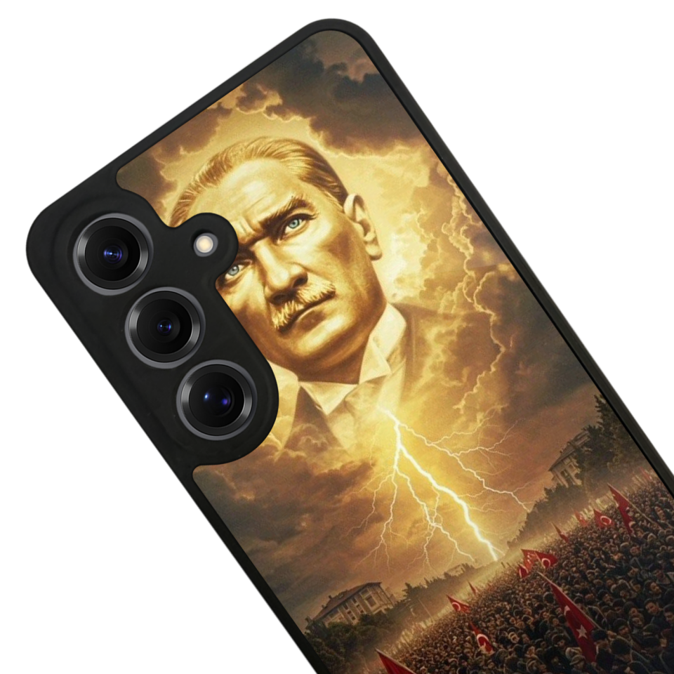 Samsung Galaxy S25 Uyumlu Mustafa Kemal Ataturk Tasarımlı Glossy Premium Kılıf
