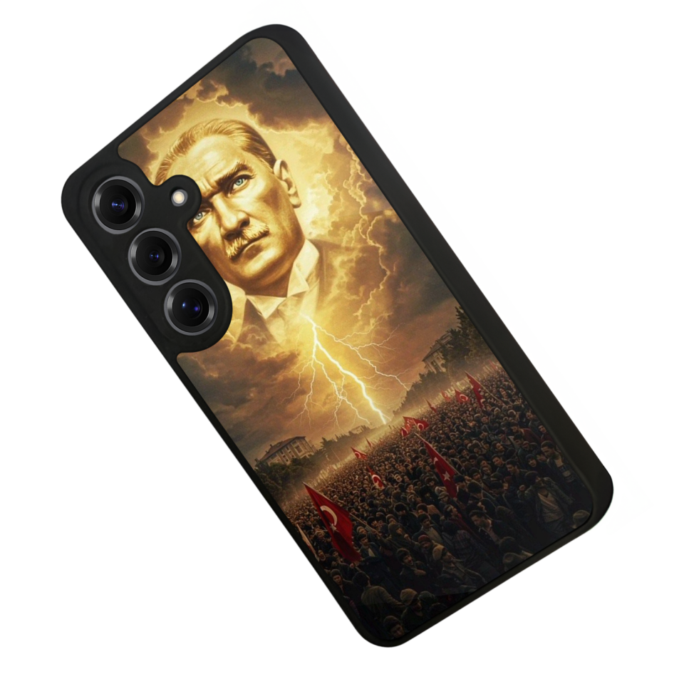 Samsung Galaxy S25 Uyumlu Mustafa Kemal Ataturk Tasarımlı Glossy Premium Kılıf