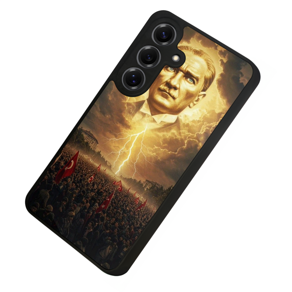 Samsung Galaxy S25 Uyumlu Mustafa Kemal Ataturk Tasarımlı Glossy Premium Kılıf