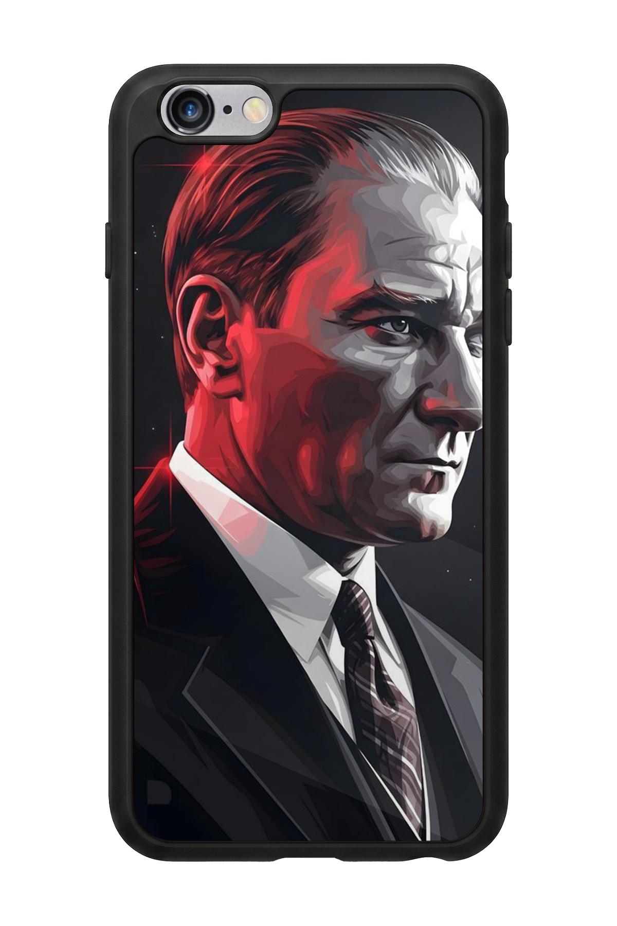 iPhone 6s Plus Uyumlu Mustafa Kemal Ataturk Tasarımlı Glossy Premium Kılıf
