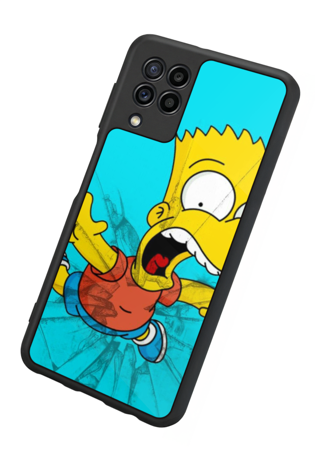 Samsung Galaxy M22 Uyumlu The Simpsons Tasarımlı Glossy Premium Kılıf