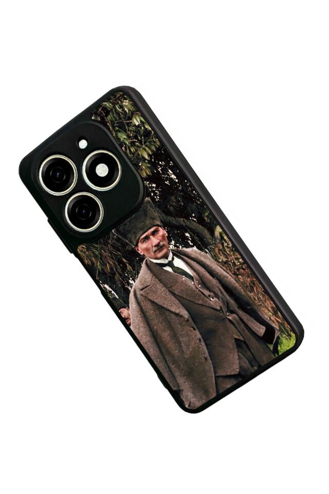 Tecno Spark 20/20C Uyumlu Mustafa Kemal Ataturk Tasarımlı Glossy Premium Kılıf