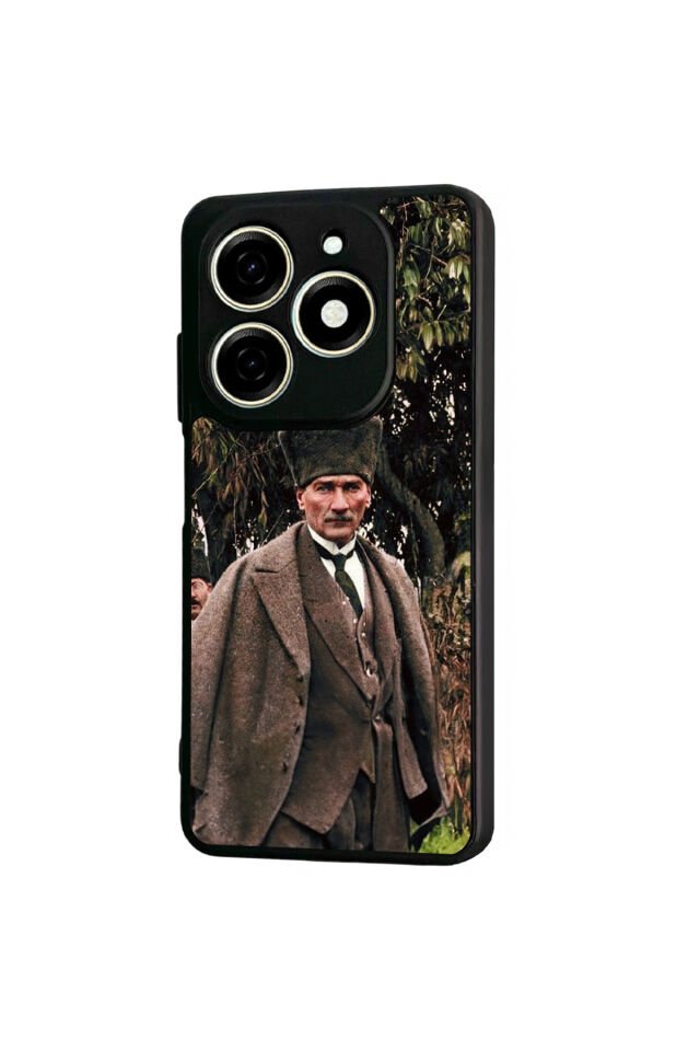 Tecno Spark 20/20C Uyumlu Mustafa Kemal Ataturk Tasarımlı Glossy Premium Kılıf