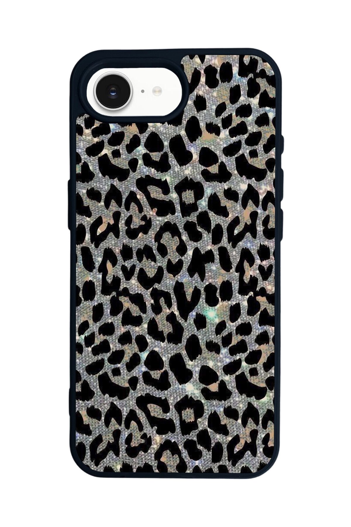 iPhone 16E Uyumlu Hologram Leopar Tasarımlı Glossy Premium Kılıf