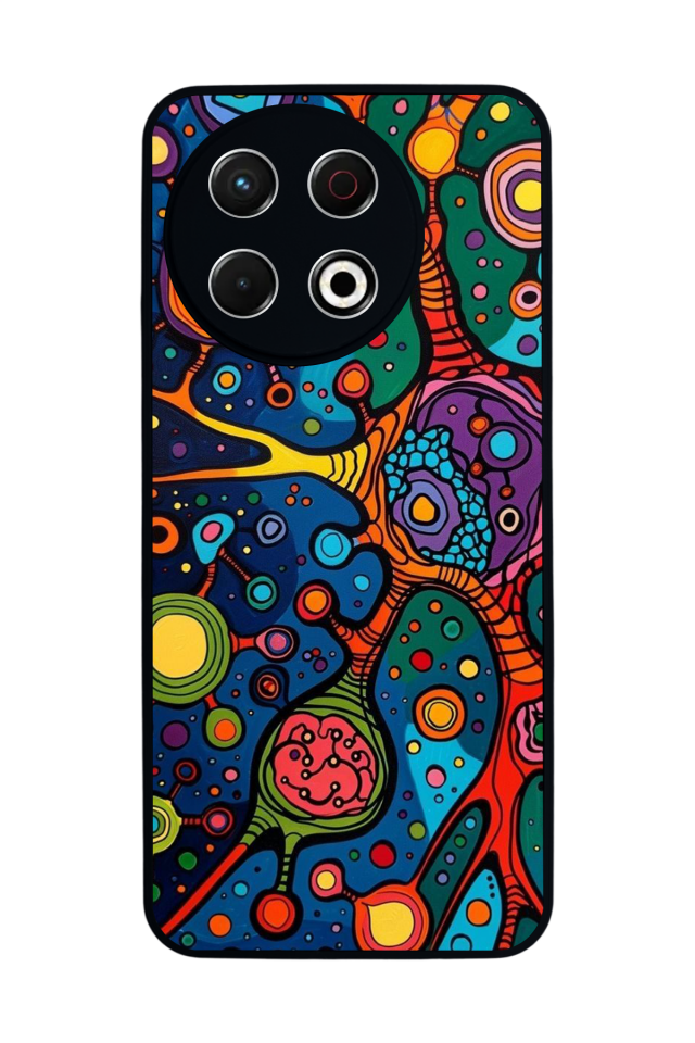 Tecno Spark 30 Pro Uyumlu Abstract Tasarımlı Glossy Premium Kılıf