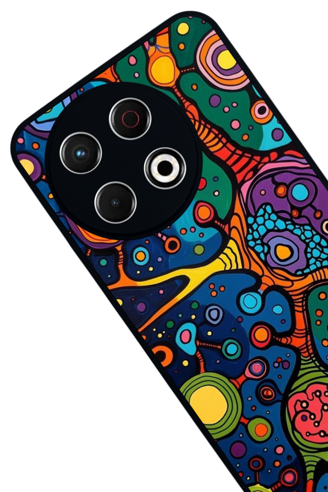 Tecno Spark 30 Pro Uyumlu Abstract Tasarımlı Glossy Premium Kılıf