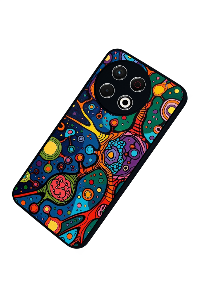 Tecno Spark 30 Pro Uyumlu Abstract Tasarımlı Glossy Premium Kılıf