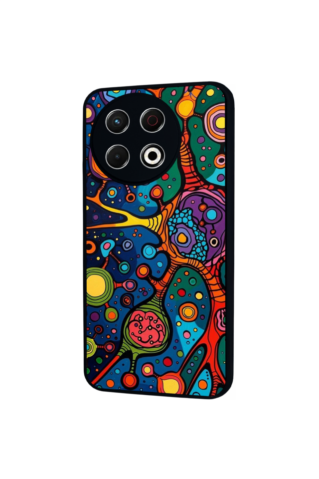 Tecno Spark 30 Pro Uyumlu Abstract Tasarımlı Glossy Premium Kılıf