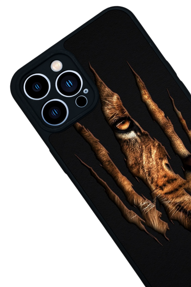 iPhone 12 Pro Max Uyumlu Aslan Tasarımlı Glossy Premium Kılıf