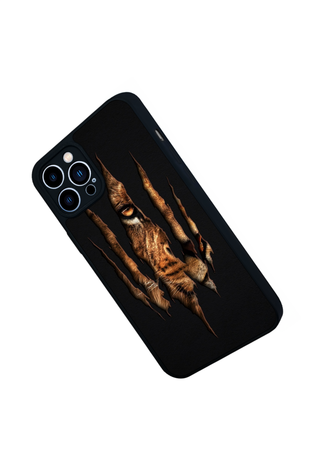 iPhone 12 Pro Max Uyumlu Aslan Tasarımlı Glossy Premium Kılıf