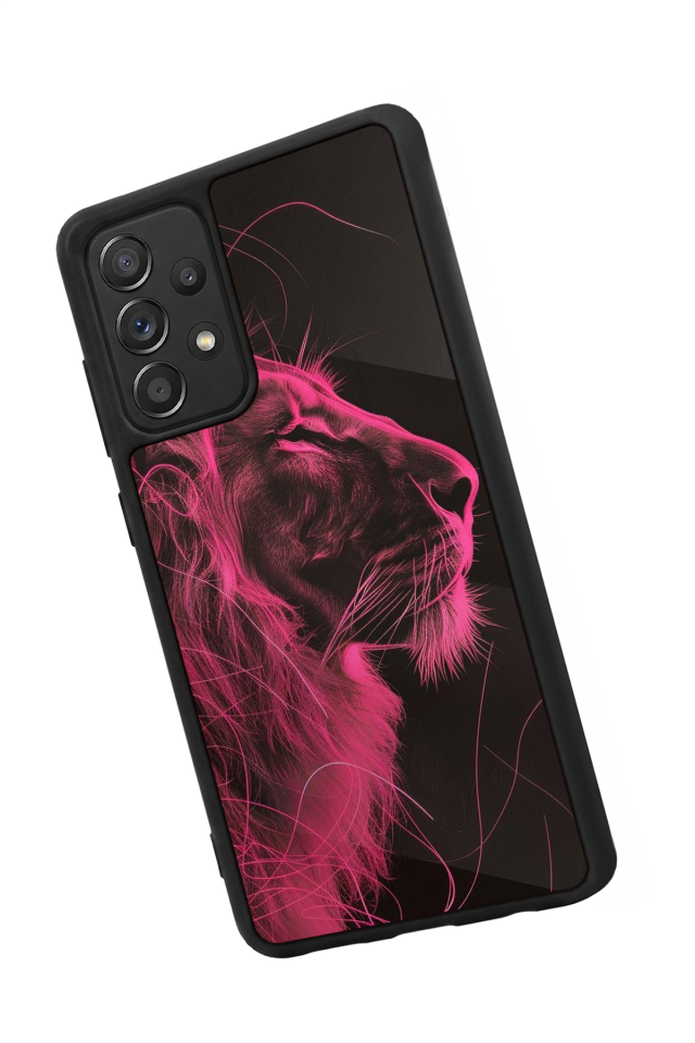 Samsung Galaxy A72 Uyumlu Aslan Tasarımlı Glossy Premium Kılıf