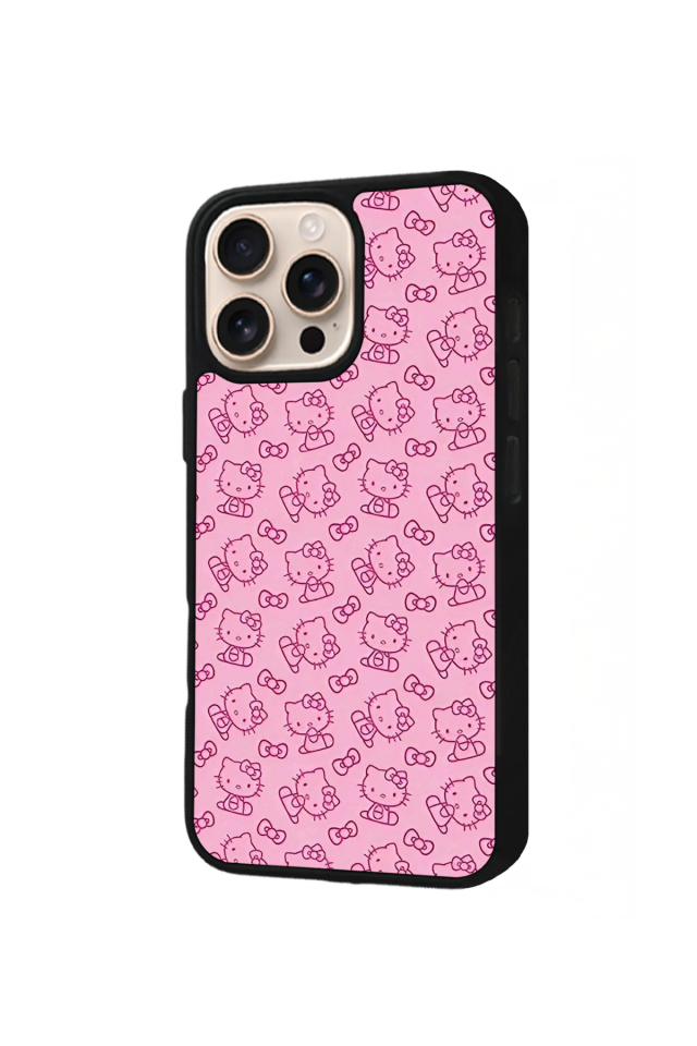iPhone 15 Pro Uyumlu HelloKitty Tasarımlı Glossy Premium Kılıf