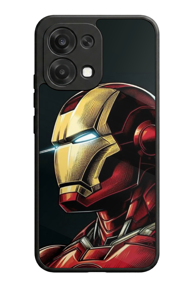 Oppo A6 Pro Uyumlu  Iron Man ( Demir Adam ) Tasarımlı Glossy Premium Kılıf