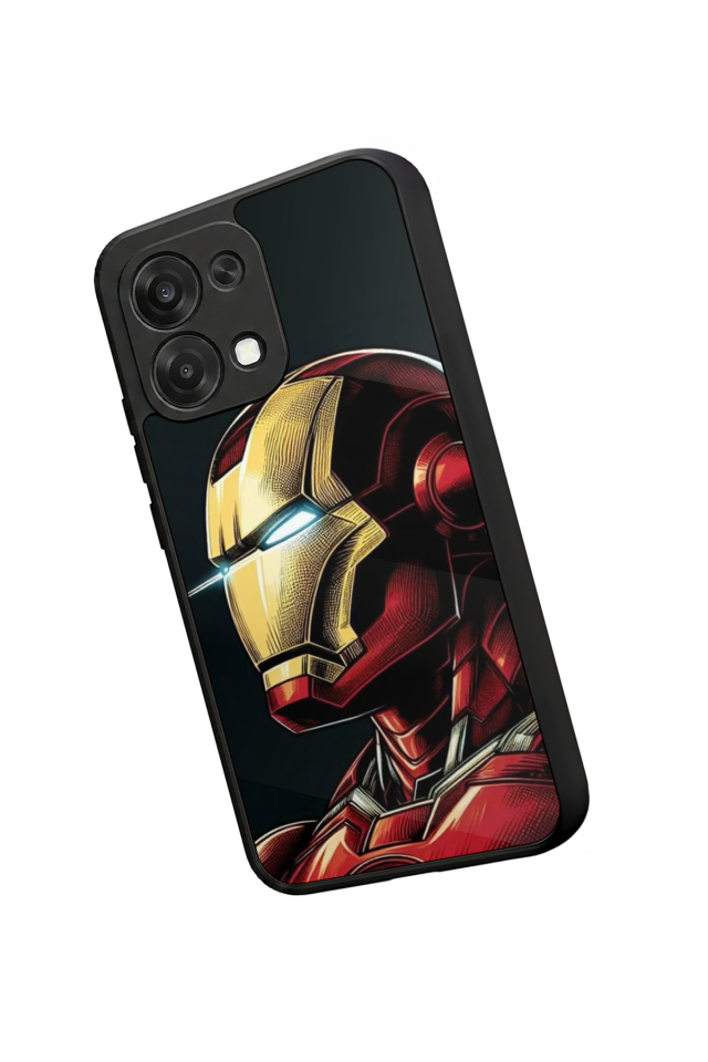 Oppo A6 Pro Uyumlu  Iron Man ( Demir Adam ) Tasarımlı Glossy Premium Kılıf