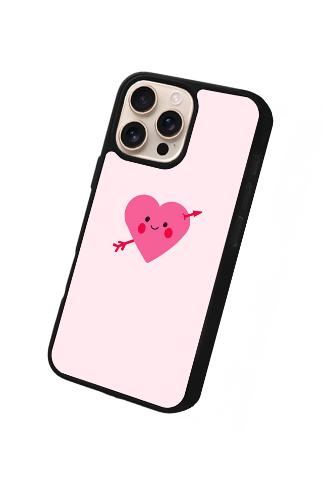 iPhone 15 Pro Max Uyumlu Kalp Love Tasarımlı Glossy Premium Kılıf
