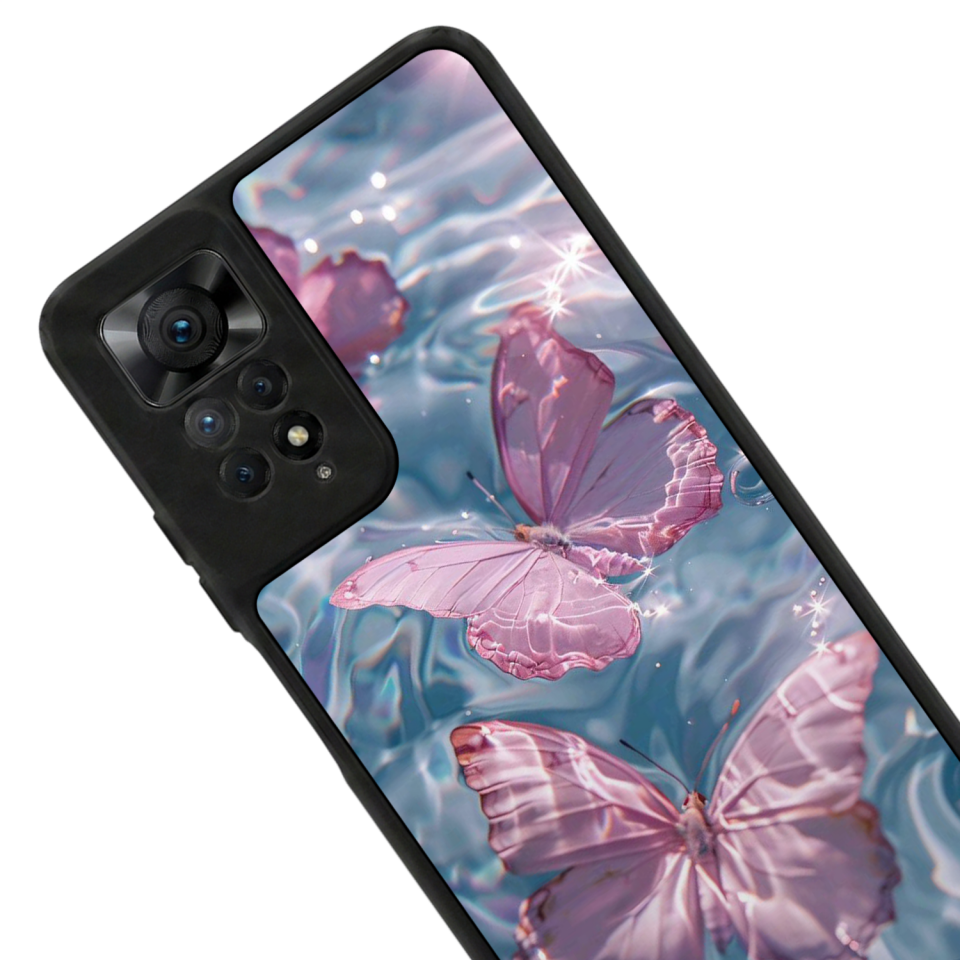 Xiaomi Redmi Note 11 Pro Uyumlu Kelebek Tasarımlı Glossy Premium Kılıf