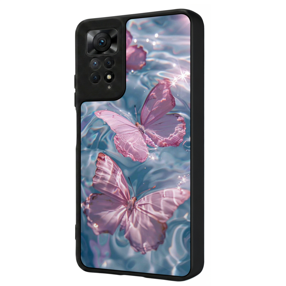 Xiaomi Redmi Note 11 Pro Uyumlu Kelebek Tasarımlı Glossy Premium Kılıf