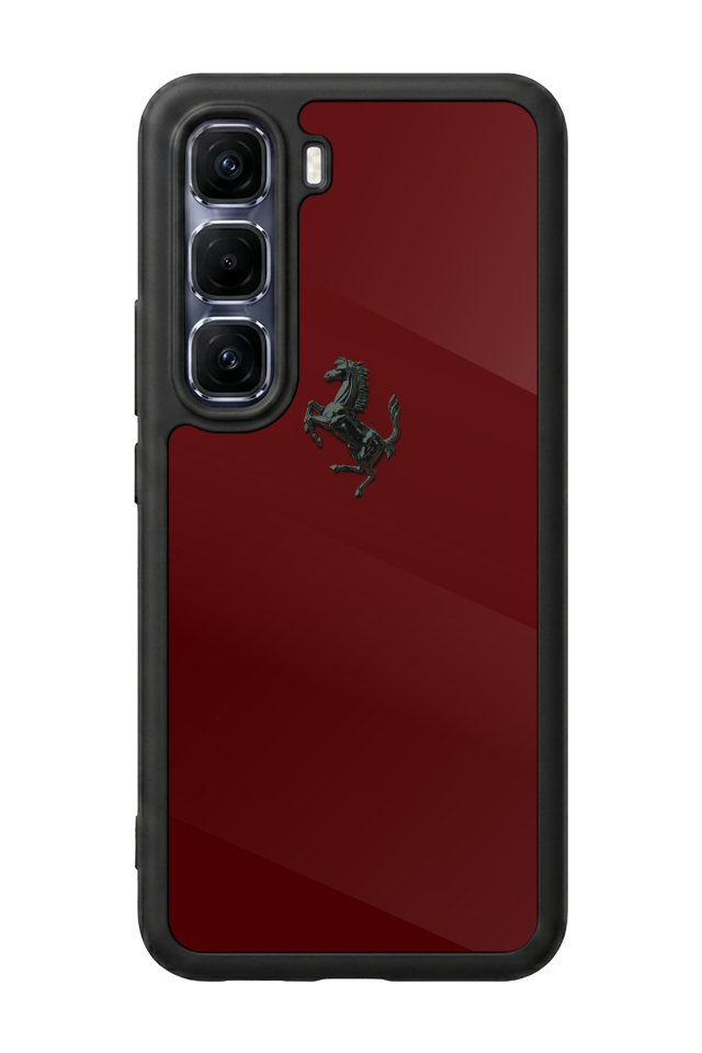 Infinix Hot 60 Pro Plus Uyumlu Kirmizi Tasarımlı Glossy Premium Kılıf