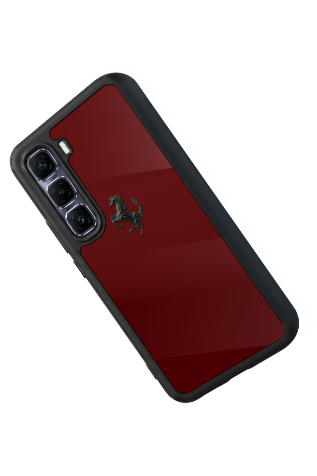Infinix Hot 60 Pro Plus Uyumlu Kirmizi Tasarımlı Glossy Premium Kılıf