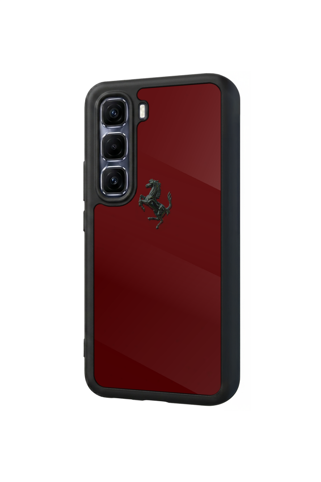 Infinix Hot 60 Pro Plus Uyumlu Kirmizi Tasarımlı Glossy Premium Kılıf