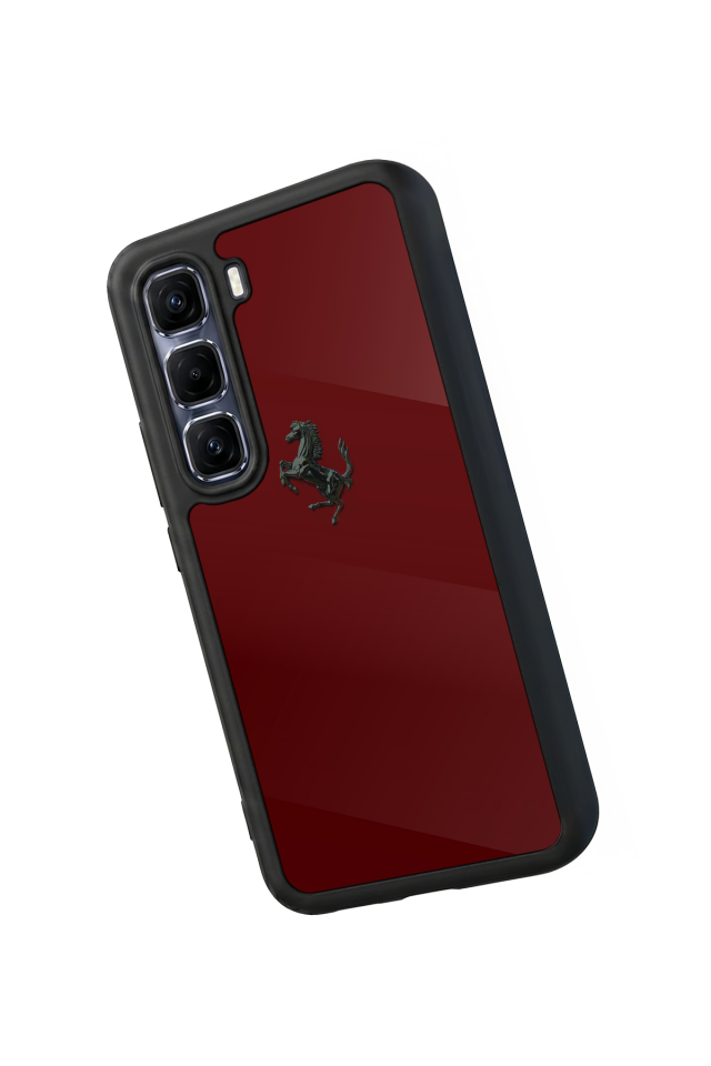 Infinix Hot 60 Pro Plus Uyumlu Kirmizi Tasarımlı Glossy Premium Kılıf