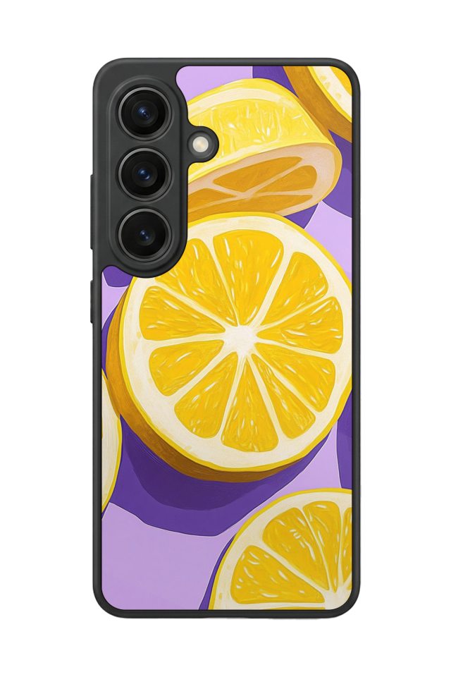 Samsung Galaxy S26 Uyumlu Limon Tasarımlı Glossy Premium Kılıf