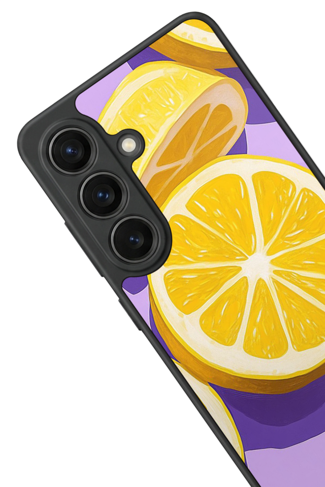 Samsung Galaxy S26 Uyumlu Limon Tasarımlı Glossy Premium Kılıf