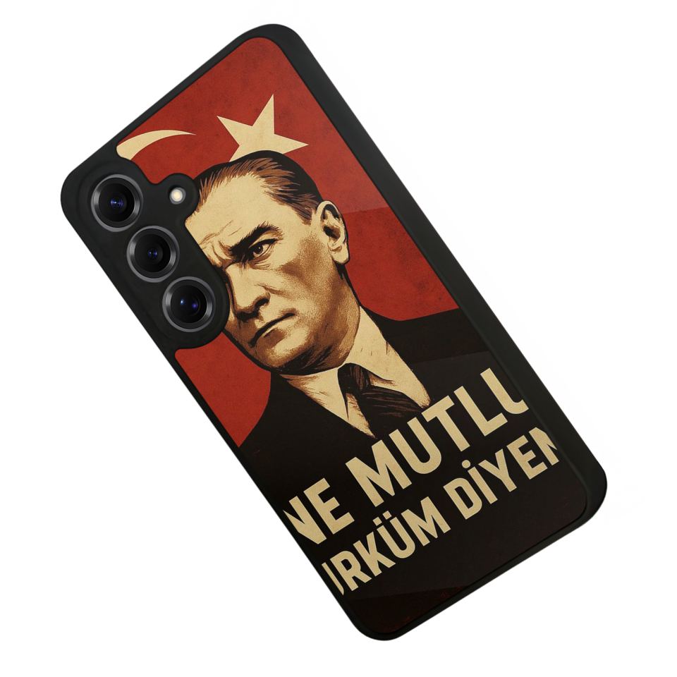Samsung Galaxy S25 Uyumlu  Mustafa Kemal Ataturk Tasarımlı Glossy Premium Kılıf