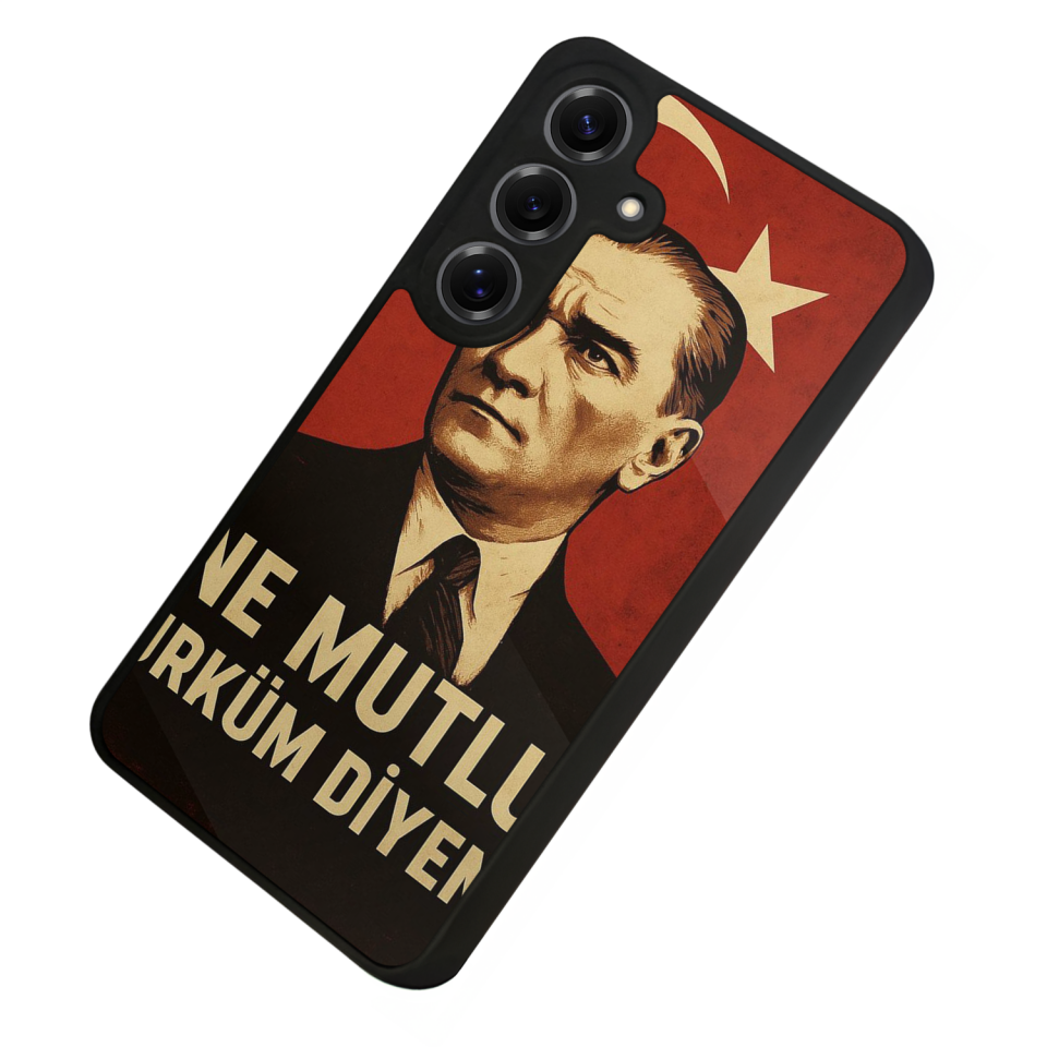 Samsung Galaxy S25 Uyumlu  Mustafa Kemal Ataturk Tasarımlı Glossy Premium Kılıf